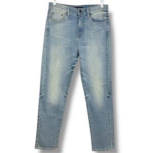 Modern American Mercer High Rise Straight Leg Ankle Jeans Kent Vintage Wash 30